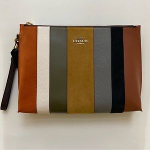 Coach  PATCHWORK STRIPES CHARLIE POUCH